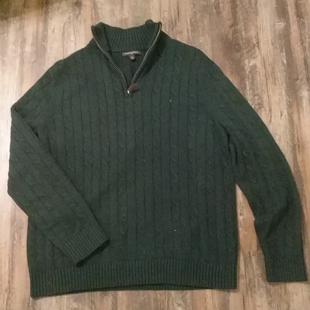 Banana republic XL hunter green cable knit sweater